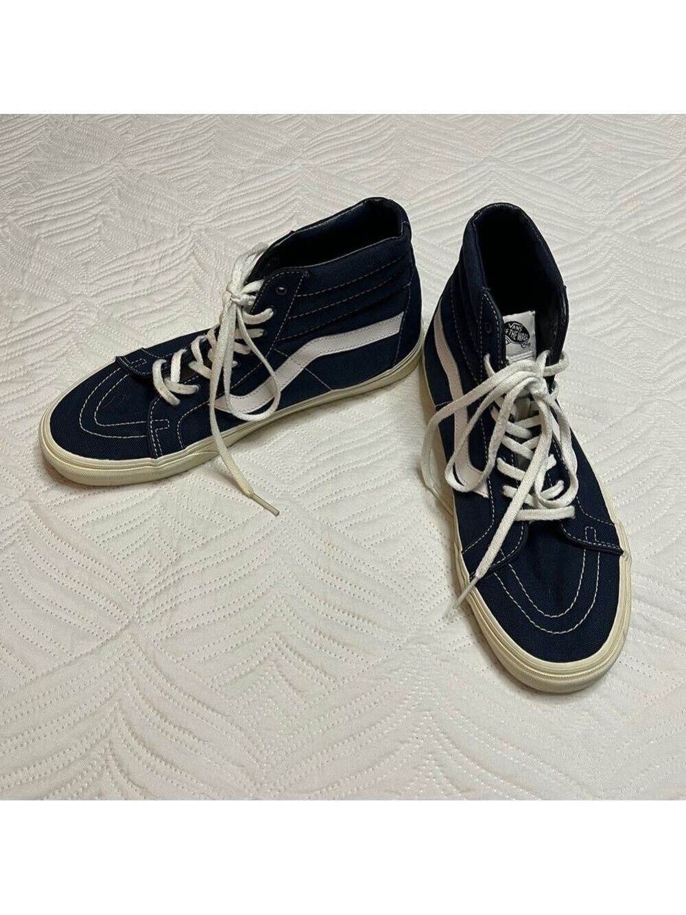 Vans Old Skool Men’s Blue Canvas High Top Sneakers. Size 12